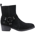 Hush Puppies Iria Femmes Suède Bottines Noires À Talons