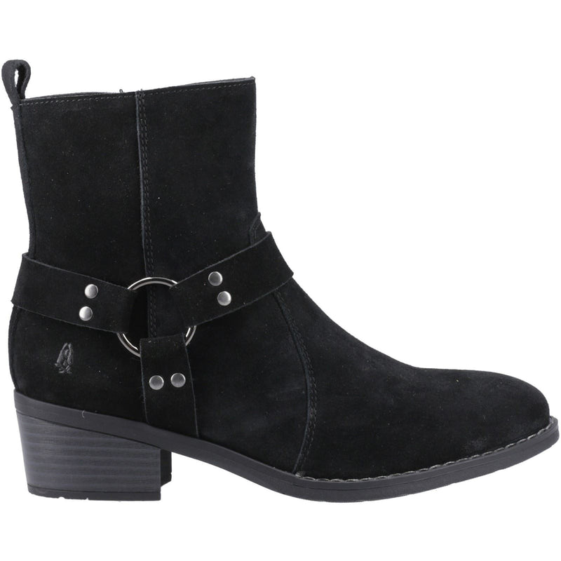Hush Puppies Iria Femmes Suède Bottines Noires À Talons