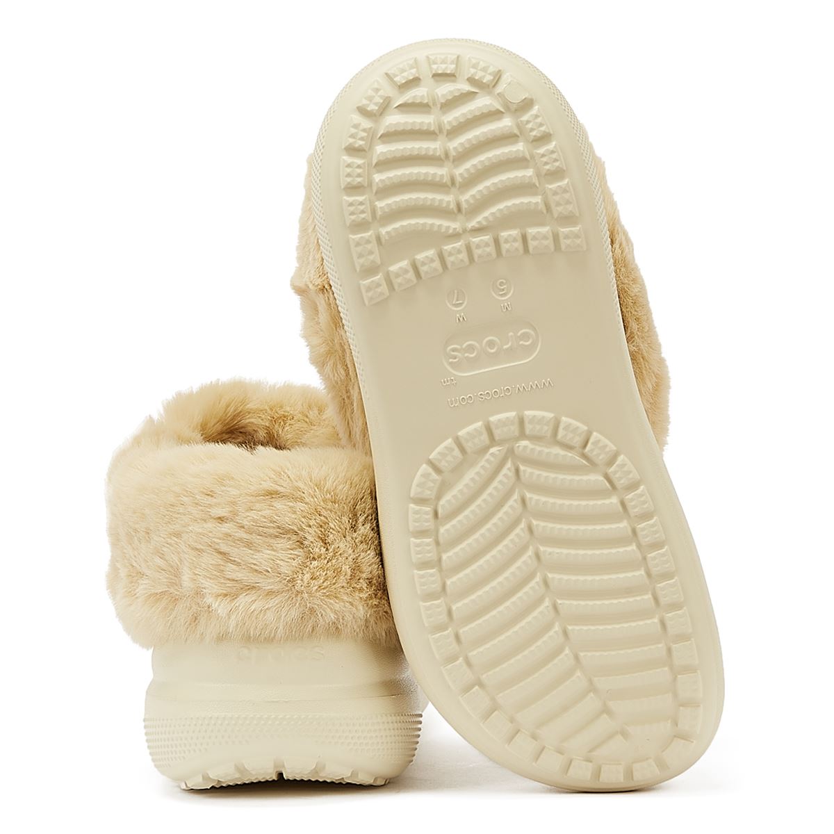 Crocs Sabot Confort Beige "Furever Crush Clog Bone" Pour Femmes