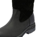 Barbour Oak Tall Bottes En Daim Noir Pour Femmes