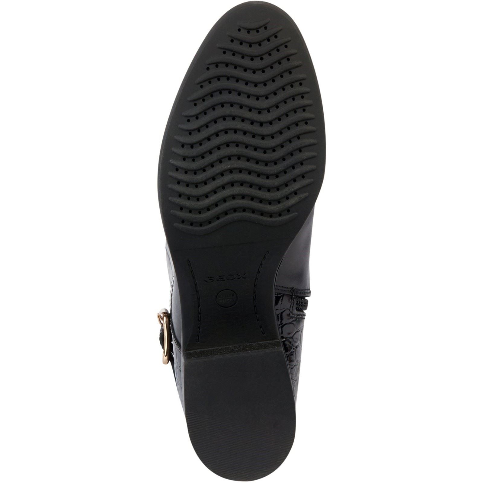 Geox D Felicity Bottes Noires En Cuir Pour Femmes