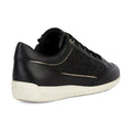 Geox D MYRIA Baskets Noires Pour Femme En Simili Cuir