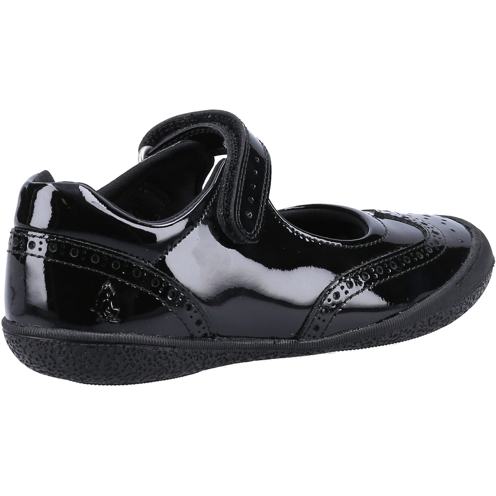 Hush Puppies RINA SHOE PATENT JNR Chaussures Noires Pour Filles En Cuir