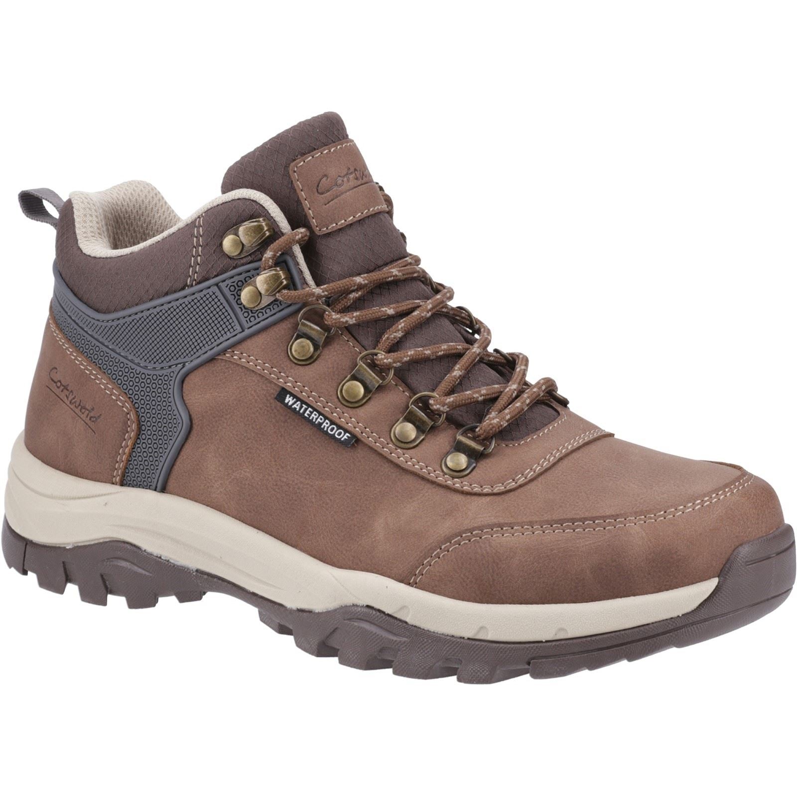Cotswold Overbury Bottes De Randonnée Pour Hommes En Polyuréthane Marron