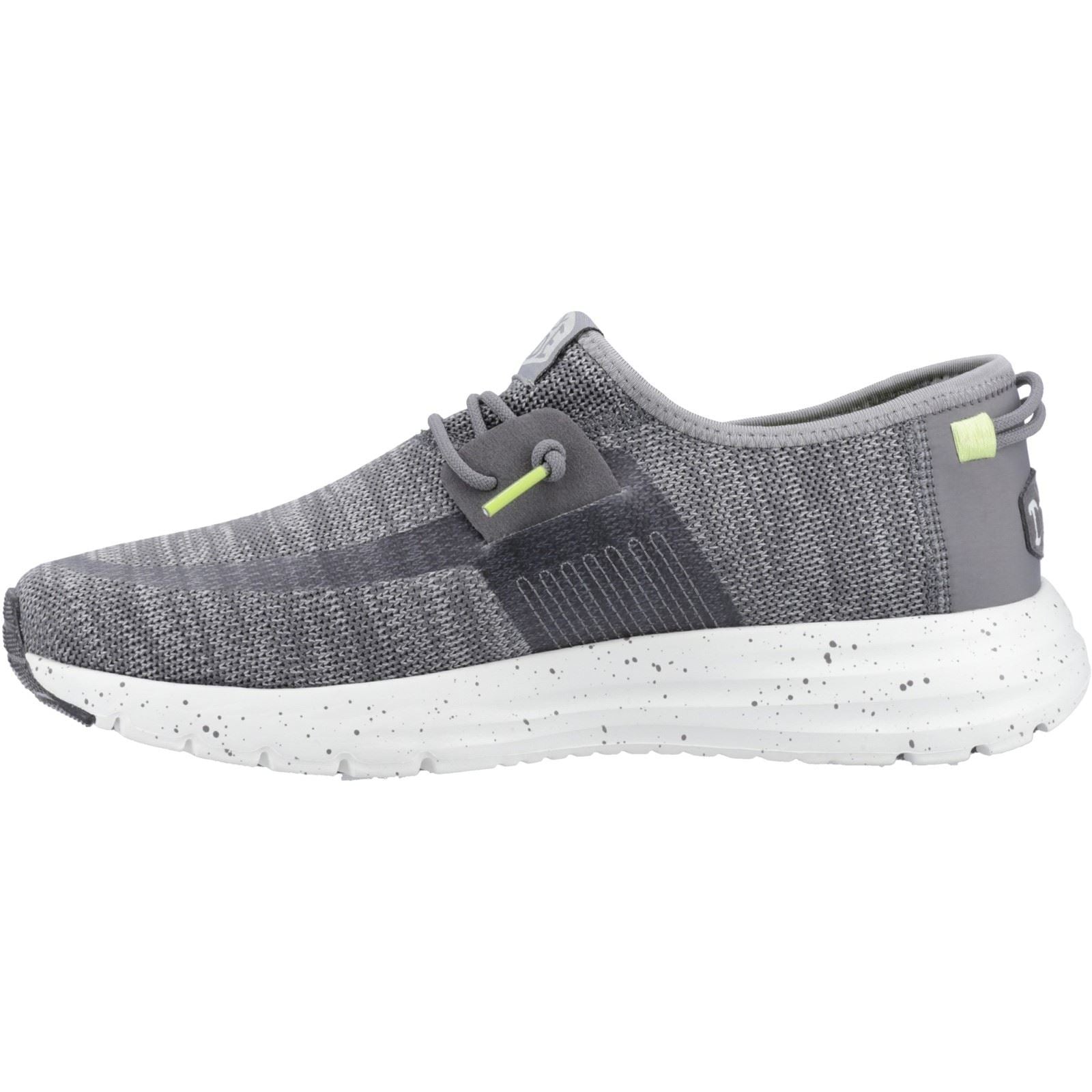 HEYDUDE Sirocco Sport Mode Baskets Pour Hommes Gris Chiné/Charbon