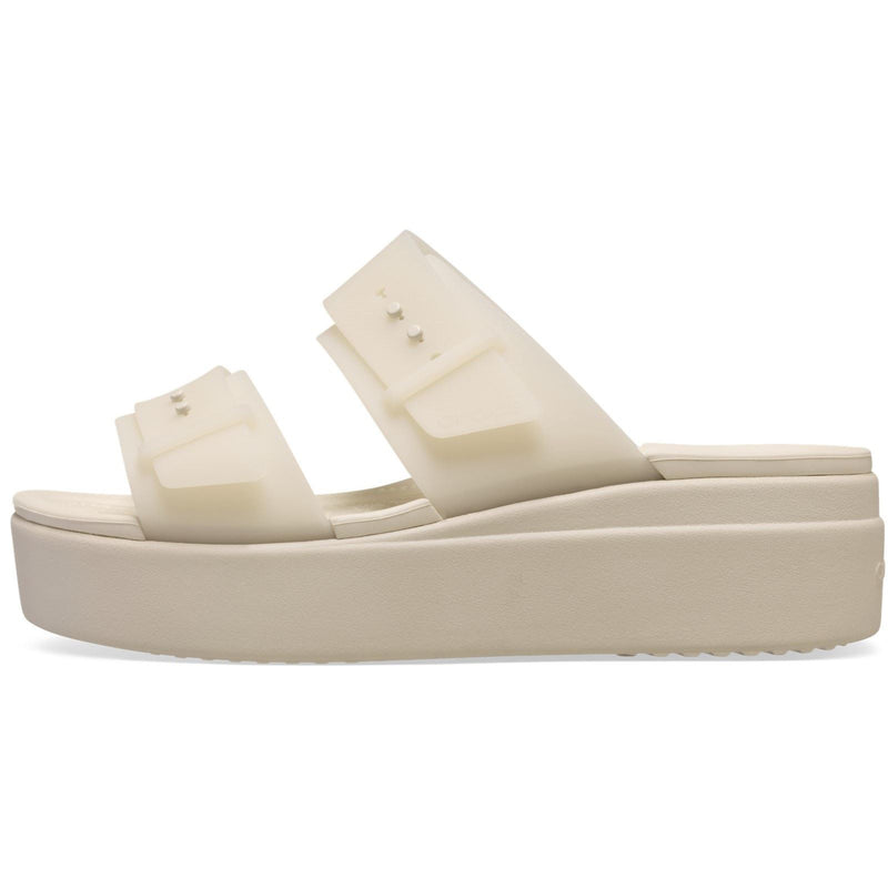 Crocs Brooklyn Buckle Low Wedge Sandales En Pierre De Sable Pour Femme