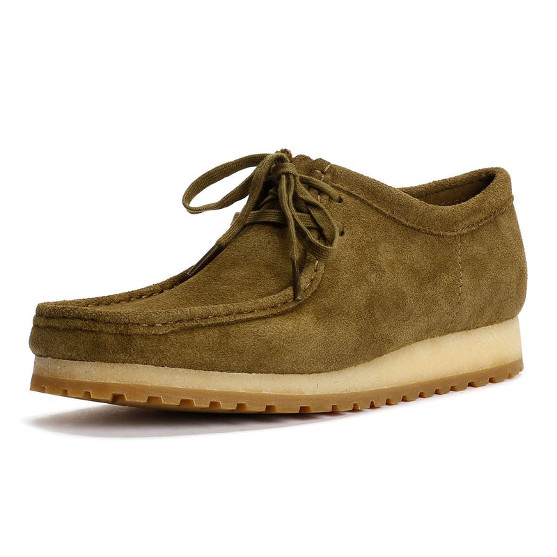 Clarks Originals Wallabee RB Chaussures À Lacets Vertes Pour Hommes En Daim