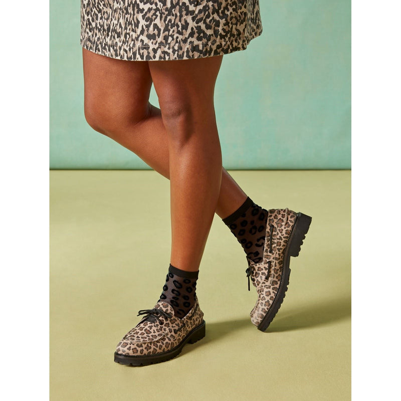 Hush Puppies Geri Femmes Mocassins Léopard Suédois