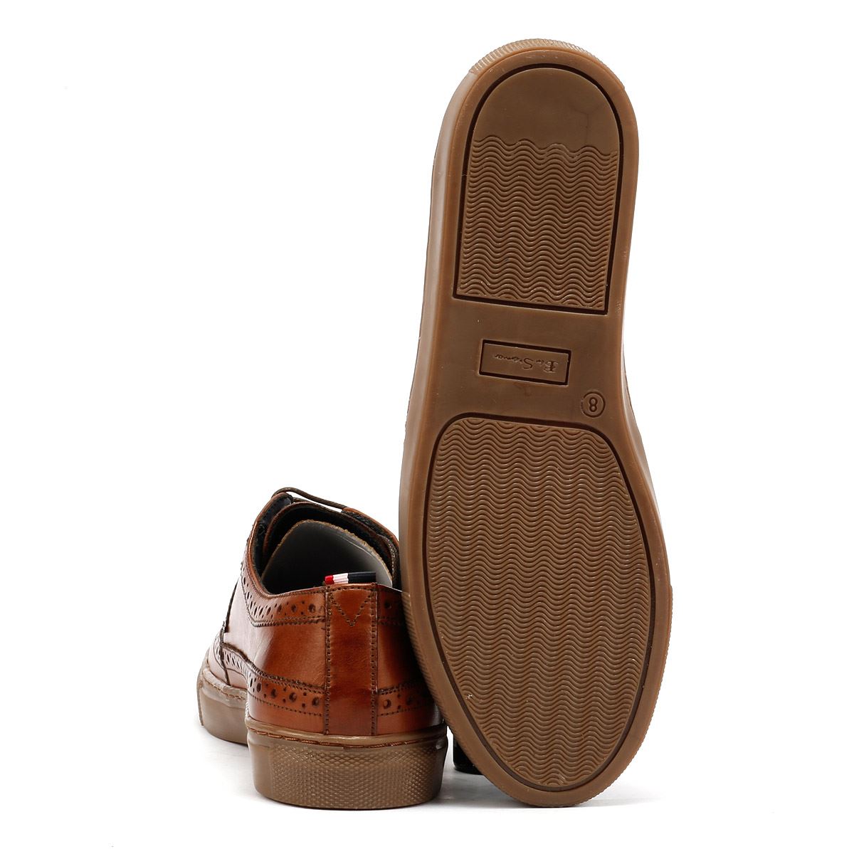 Ben Sherman Preston Chaussures En Cuir Marron À Lacets Pour Homme