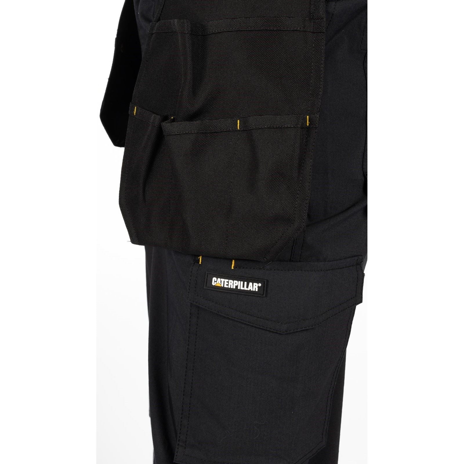 Caterpillar Nexus Holster Stretch Pocket Pantalons Noirs En Coton Pour Hommes - Extérieur