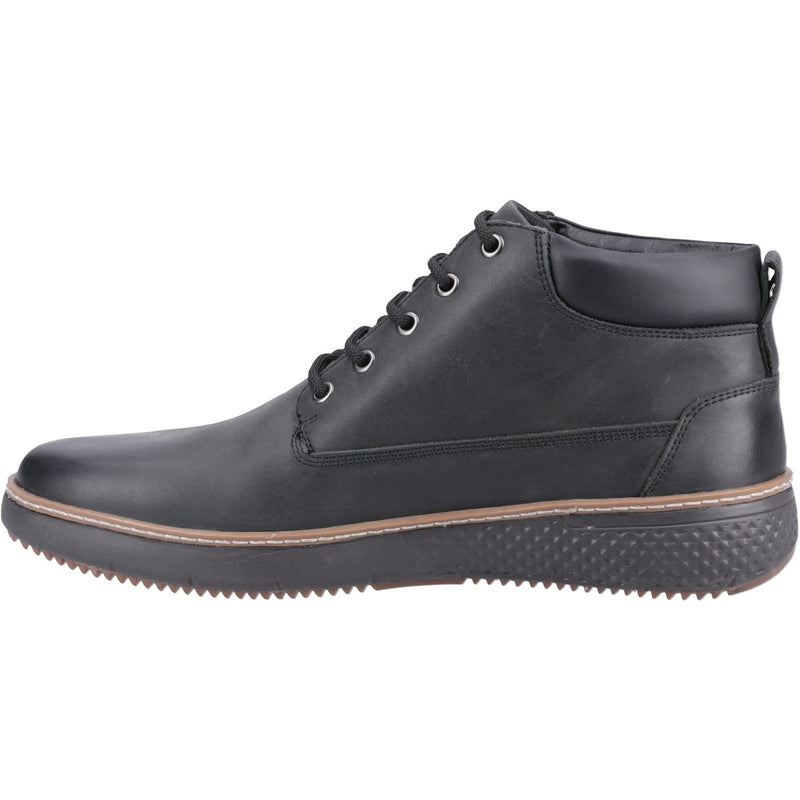 Hush Puppies Kian Bottes Noires Pour Hommes En Cuir À La Cheville