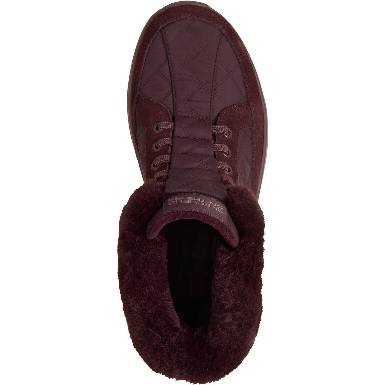 Skechers On-The-Go Encore Elisa Bottes D'Hiver À Bout Ouvert En Textile Pour Femmes Bordeaux