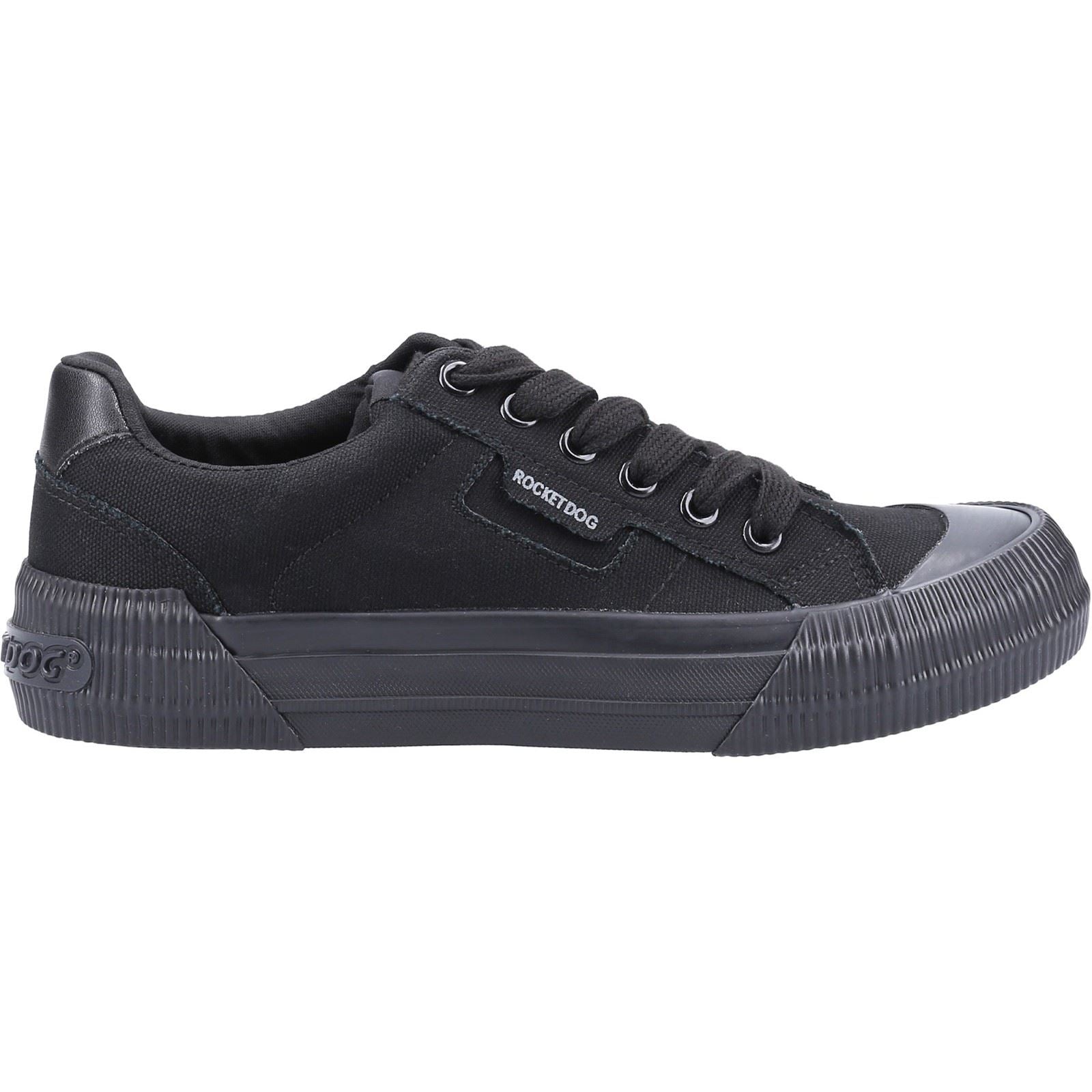 Rocket Dog Cheery Tissu Chaussures De Sport Noires Pour Femmes