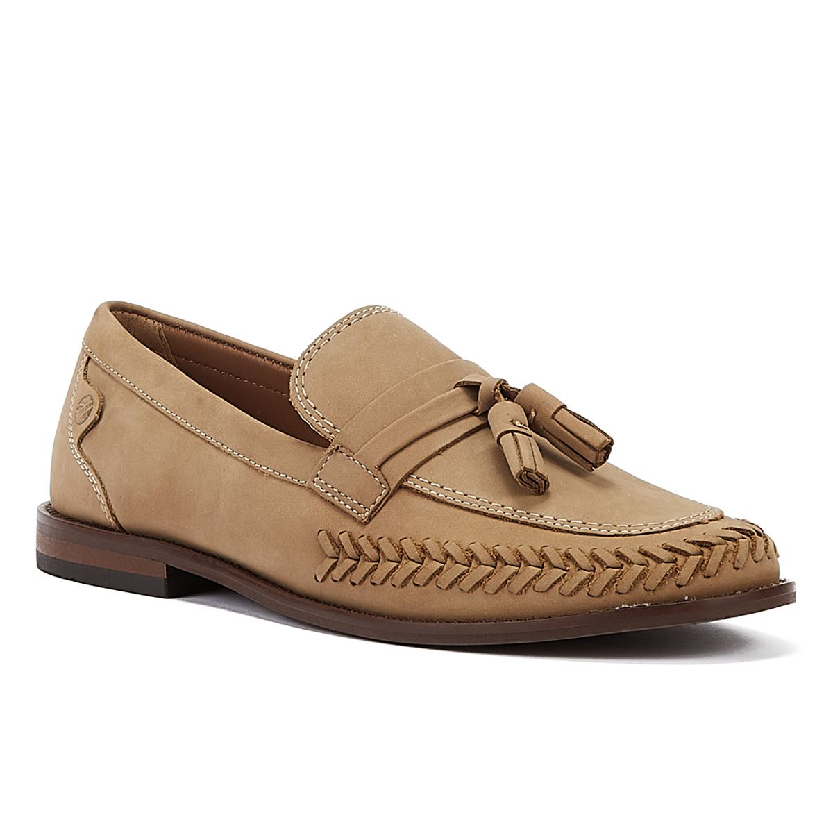 H By Hudson Haldon Mocassins En Daim Taupe Pour Hommes Taupe Décontracté