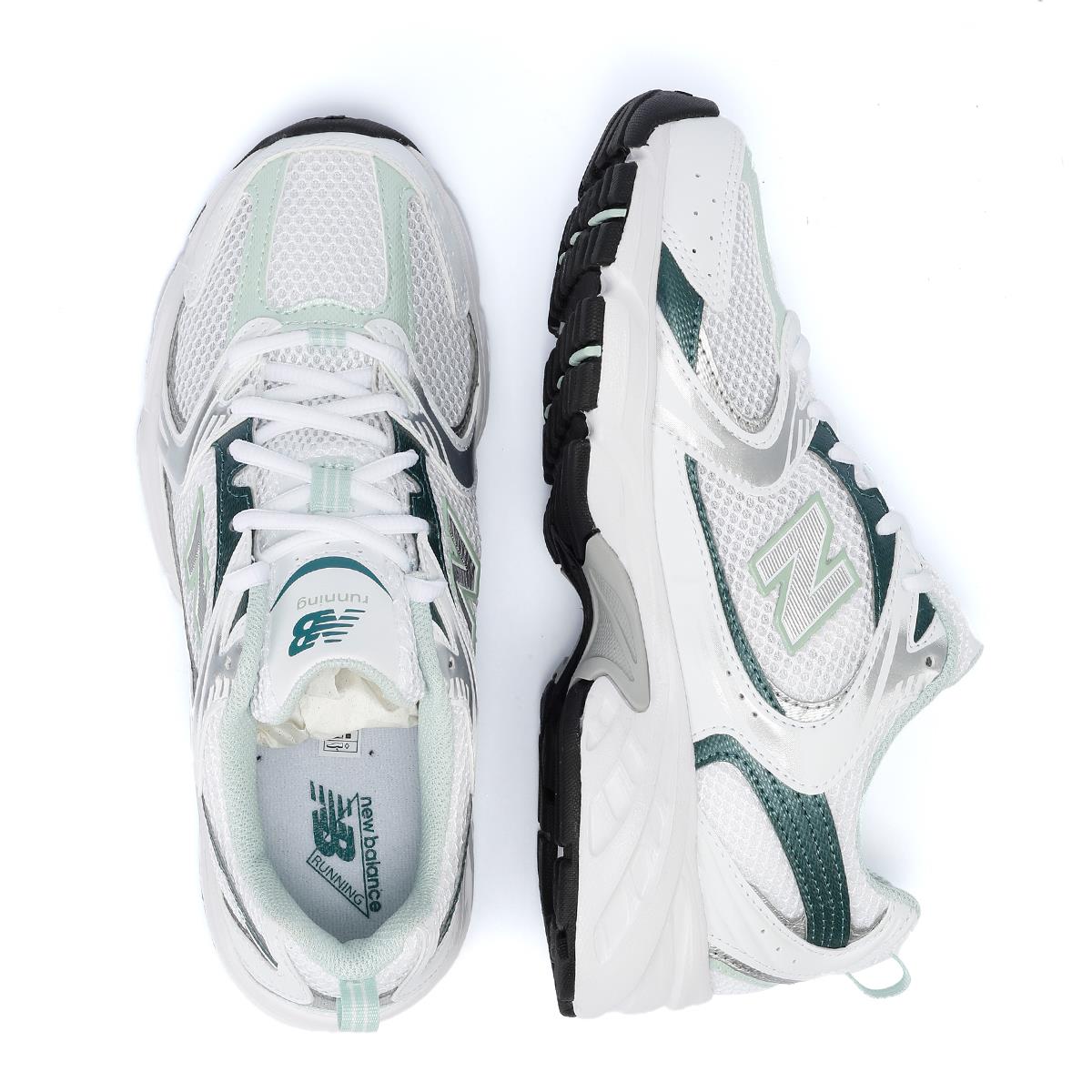 New Balance 530 Baskets Blanches/Sapin/Cendre Pour Femmes