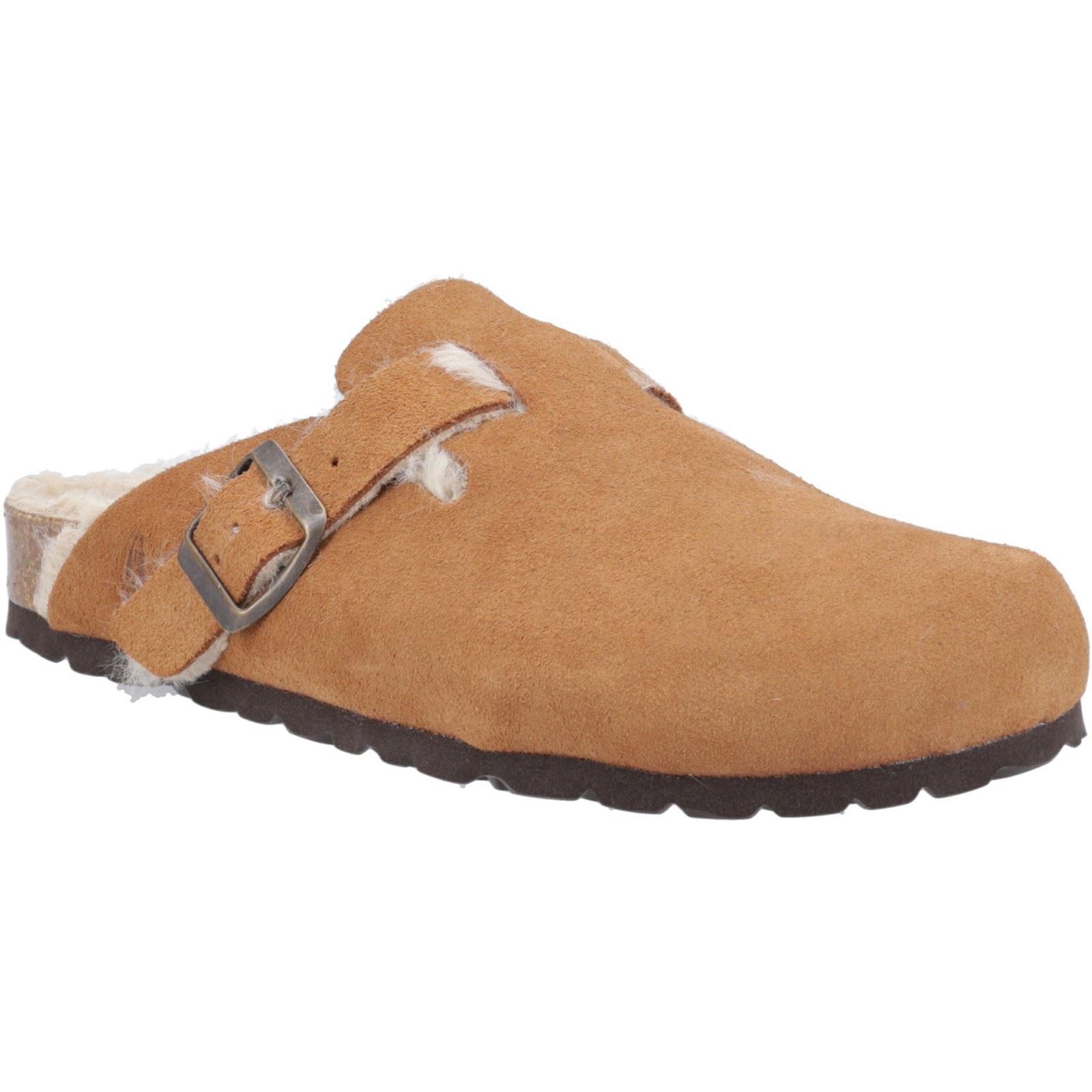 Hush Puppies Jade Chaussons En Cuir Pour Femmes Couleur Tan