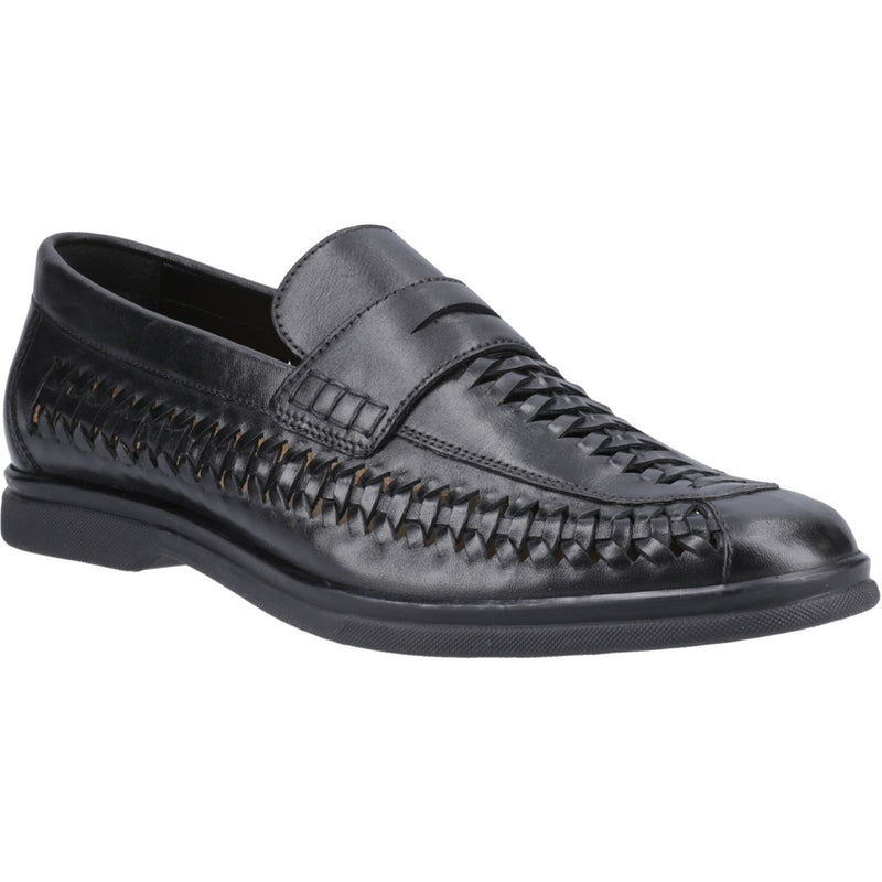 Hush Puppies Bowie Mocassins Noirs En Cuir Pour Hommes