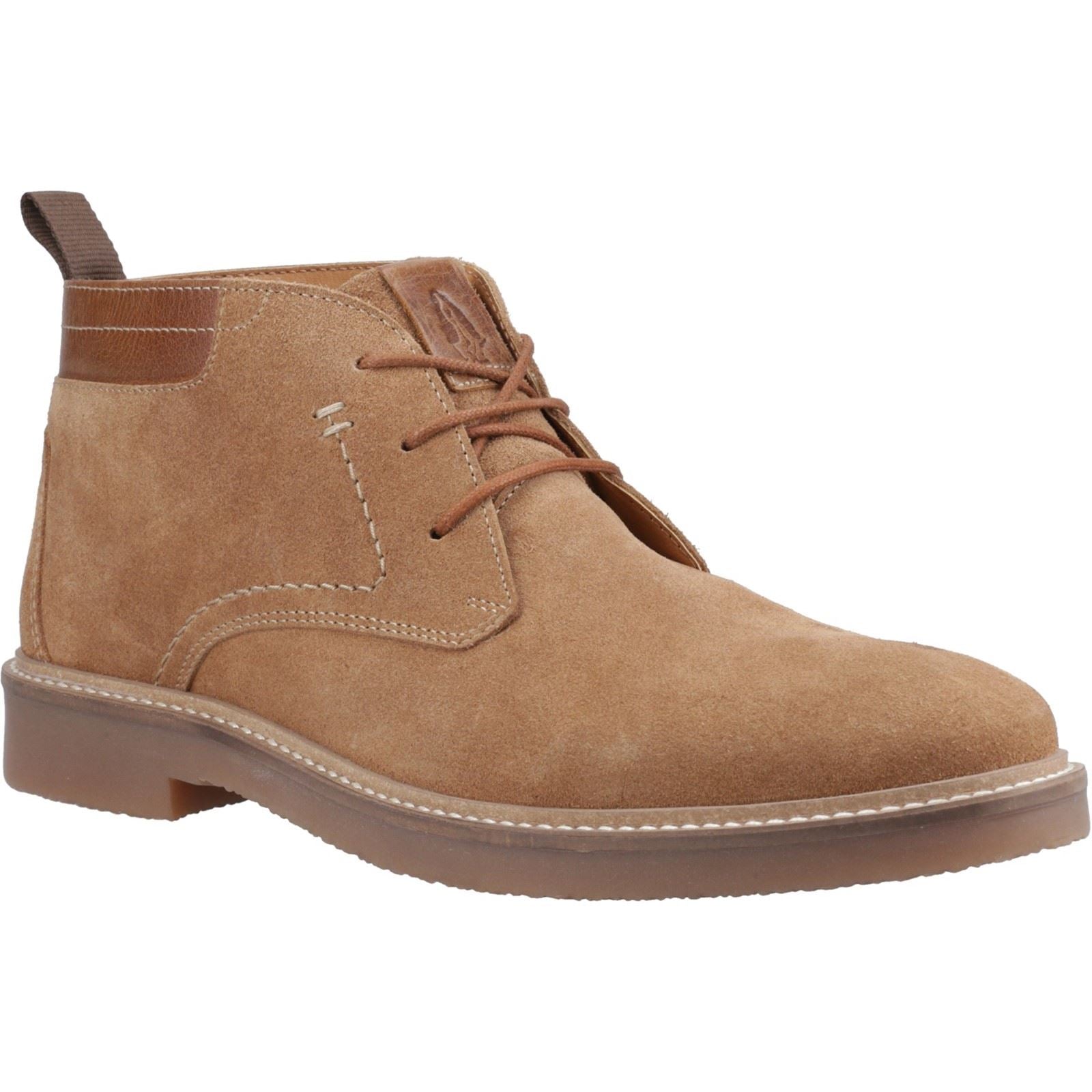 Hush Puppies Gideon Bottines Pour Homme En Daim Marron Clair