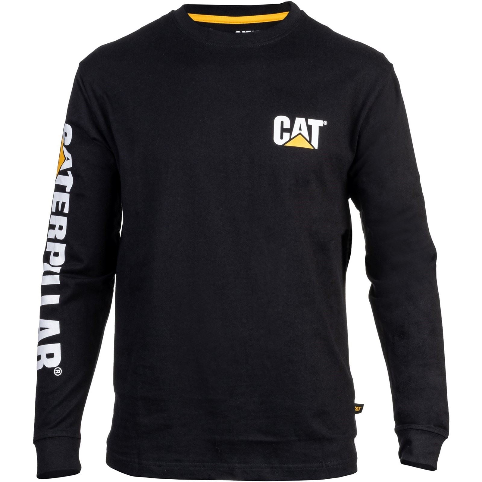 Caterpillar Trademark Banner Long Sleeve T-Shirt Noir En Coton Pour Homme