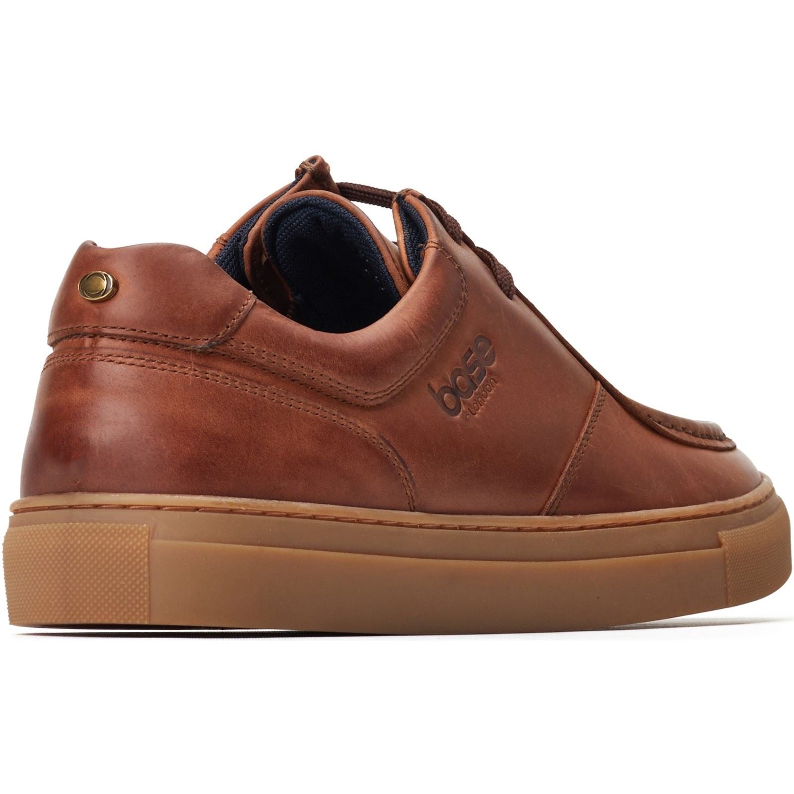 Base London Dalston Chaussons En Cuir Pour Hommes Marron