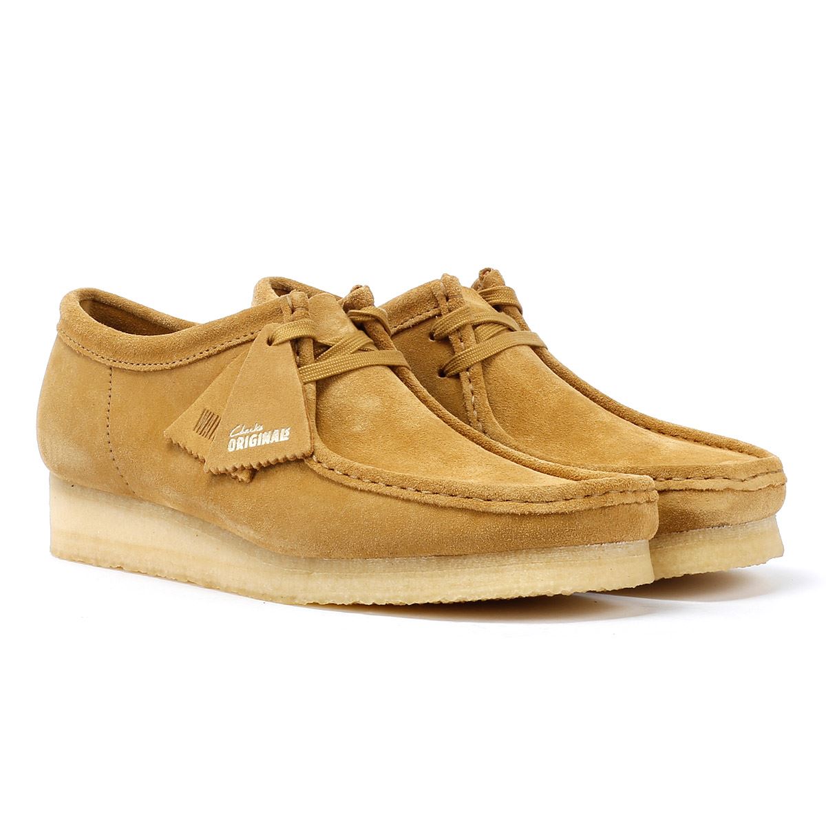 Clarks Originals Wallabee Chaussures En Daim Pour Hommes, Couleur Mousse De Chêne