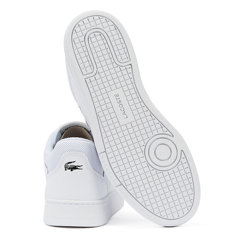 Lacoste Baskets Blanches En Cuir Pour Hommes