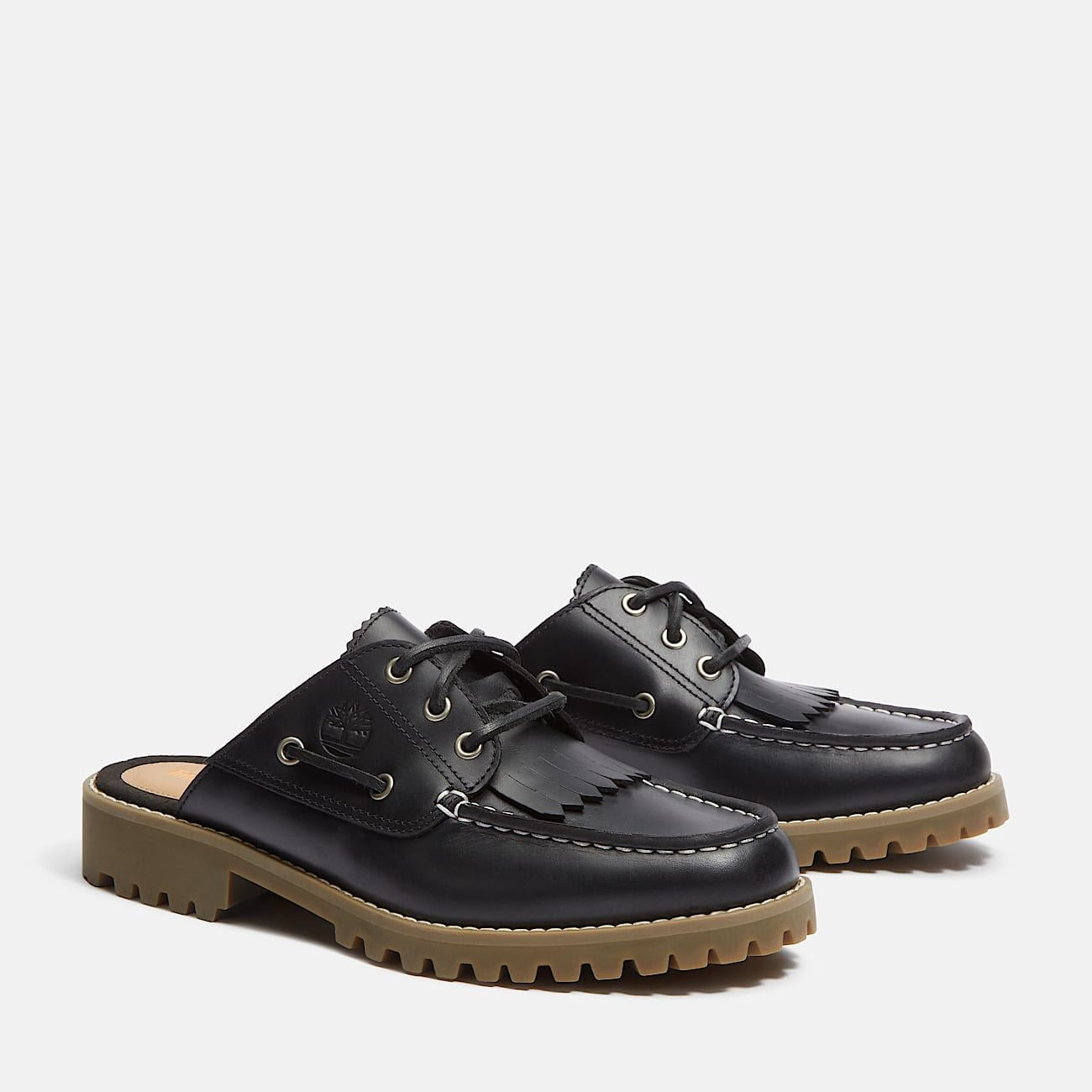 Timberland Noreen Mules Noires En Cuir Pour Femmes