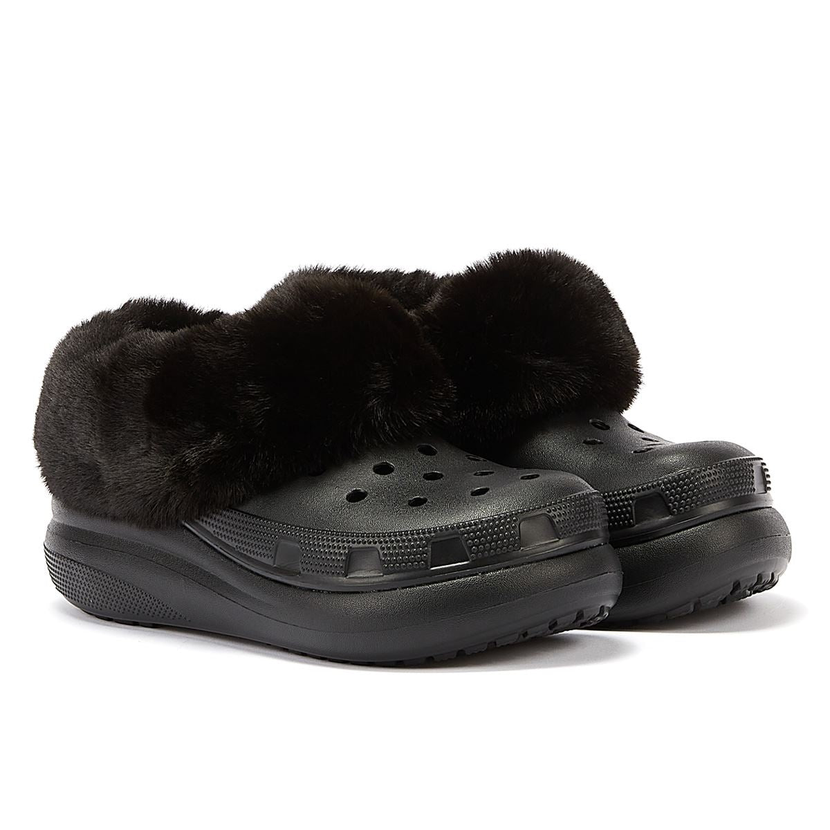 Crocs Sabots Confort Noirs Pour Femmes "Furever Crush".