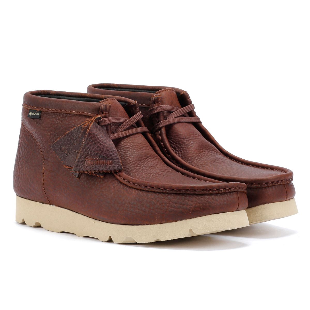 Clarks Originals Wallabee GTX Bottes Hommes En Cuir Marron