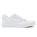 Vans Baskets Blanches En Cuir Véritable Pour Femmes Knu Skool