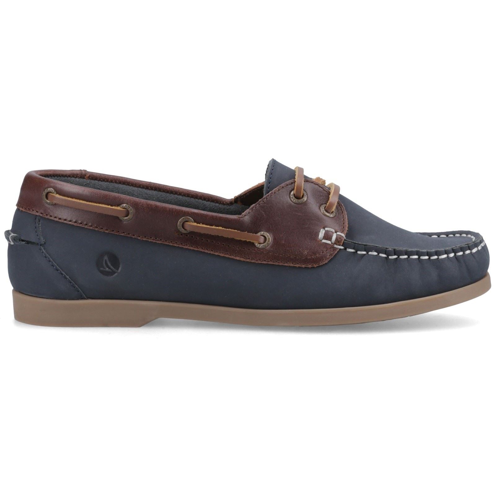 Sperry Balboa 2 Eye Boat Chaussures Bateau En Nubuck Pour Femmes Bleu Marine/Marron