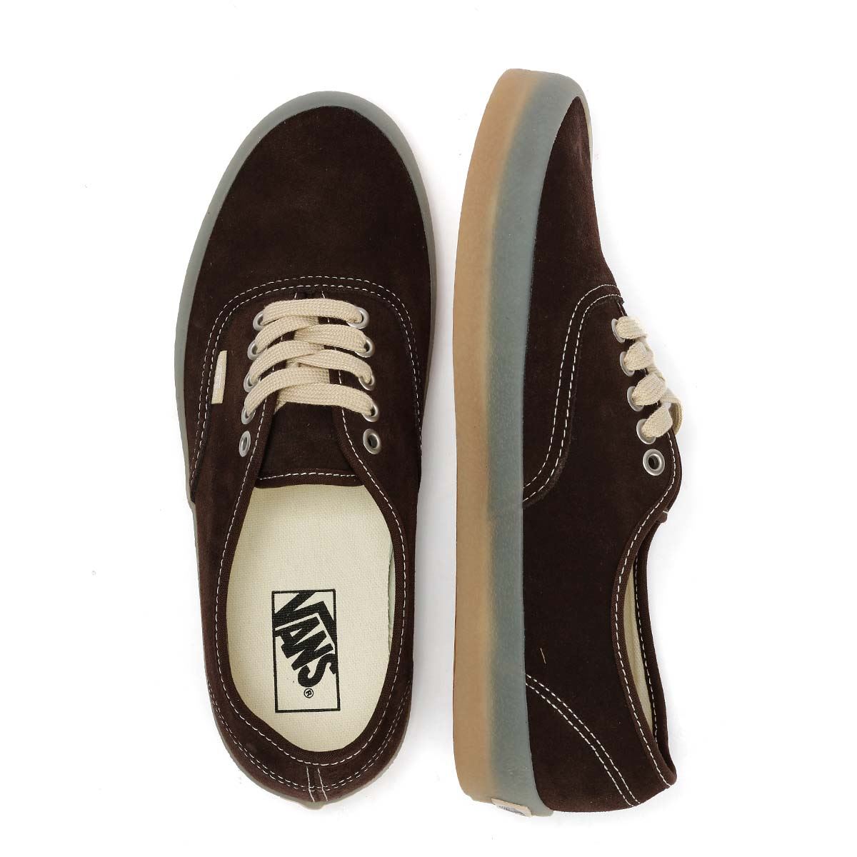 Vans Authentic Crepe Baskets Brunes Pour Hommes En Suède