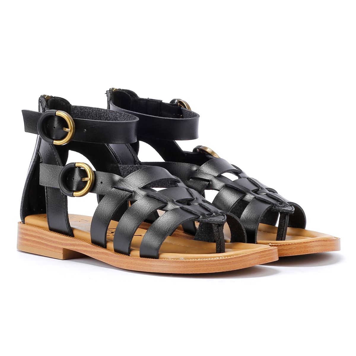 Blowfish Malibu Audah Sandales Noires Pour Femmes