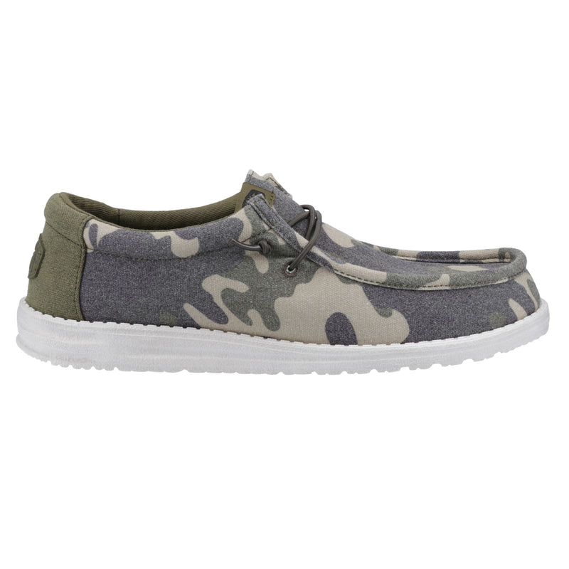HEYDUDE Wally Washed Camo Chaussures Bateau Camouflage Pour Hommes