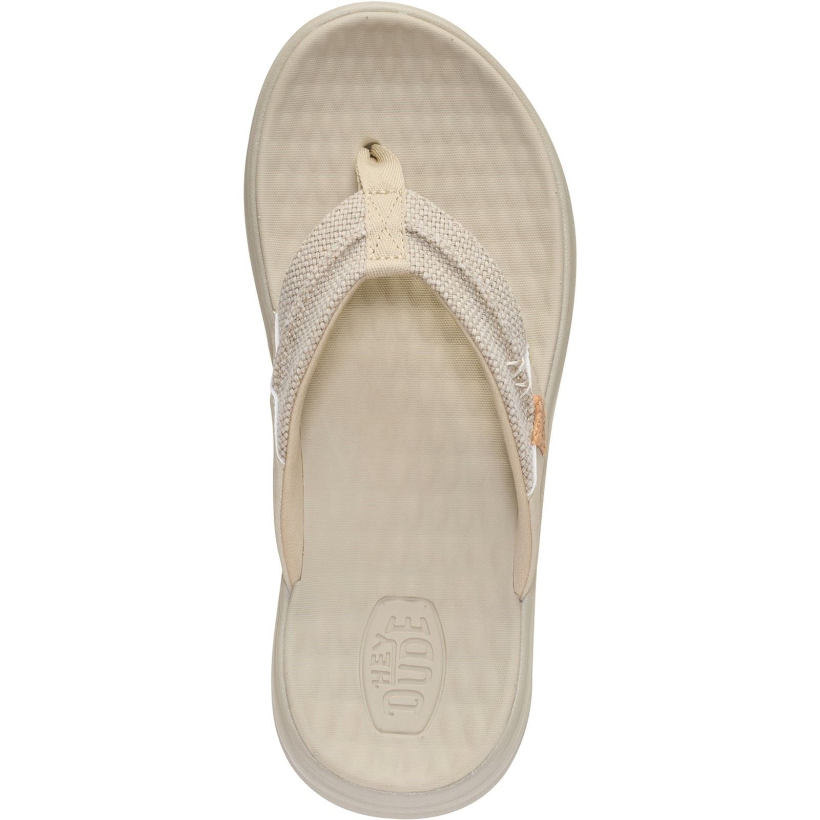 HEYDUDE Finn Flip Sandales Beiges En Polyester Pour Hommes