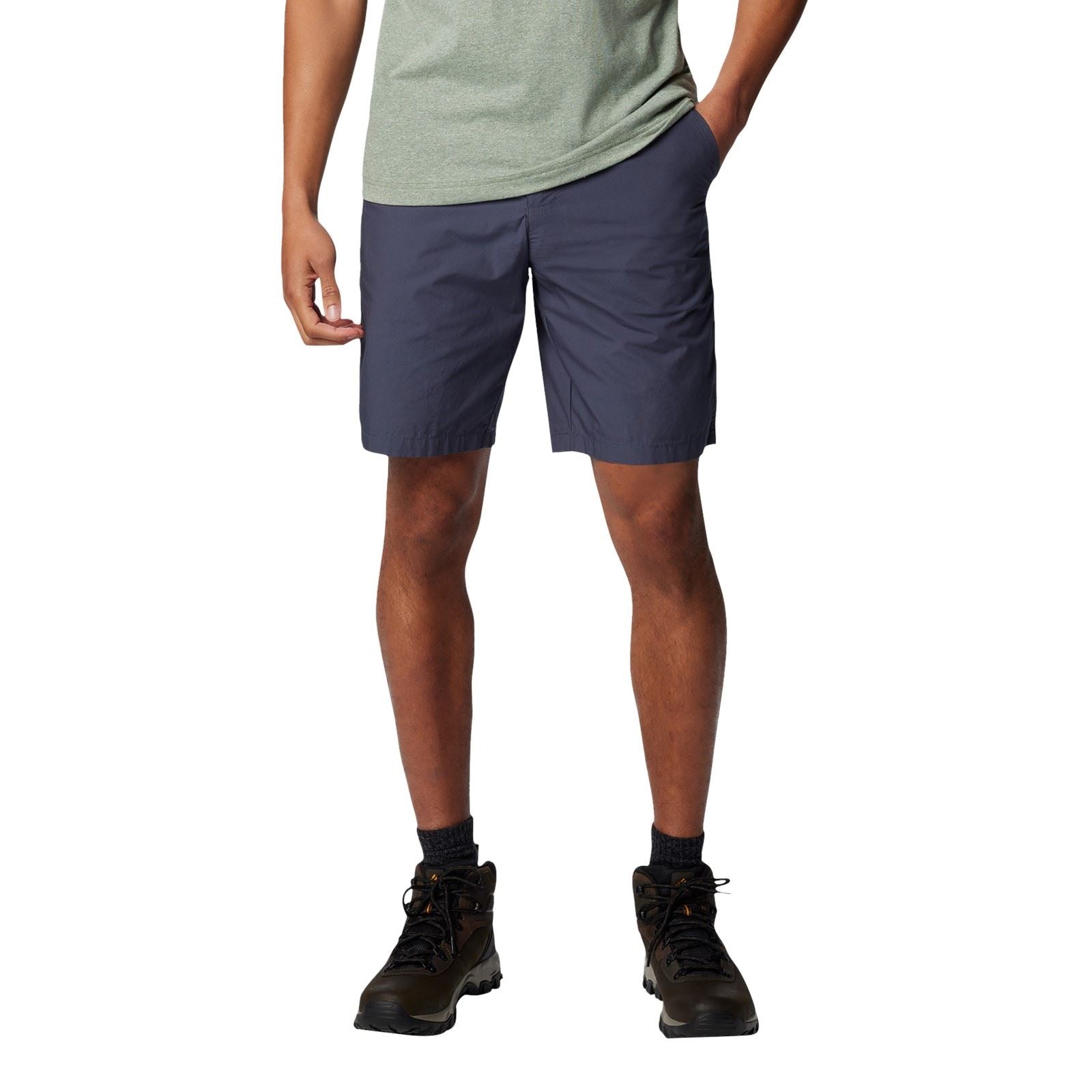 Columbia Washed Out Shorts En Coton Pour Hommes, Bleu, Longueur Genoux