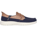 Skechers On-the-GO Flex Palmilla Chaussures Bateau Bleu Marine Pour Femme En Toile/Similicuir.