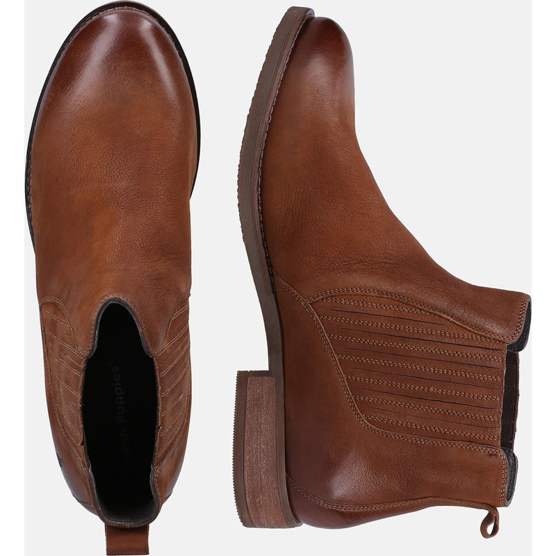 Hush Puppies Edith Bottes En Cuir Pour Femmes Couleur Tan