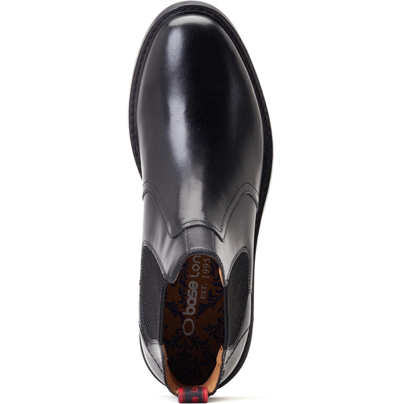 Base London Bloom Bottes Noires En Cuir Pour Hommes