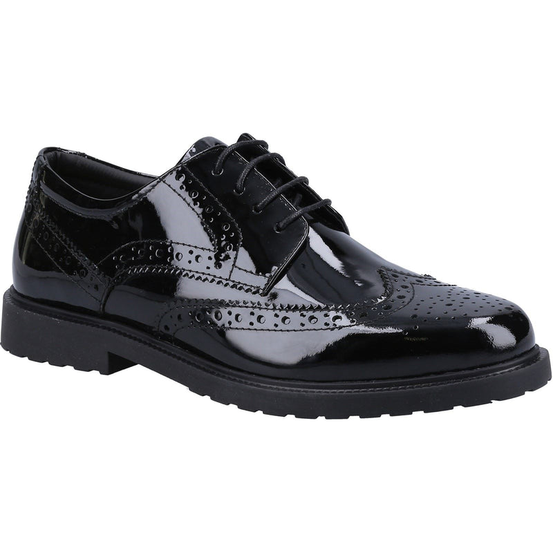 Hush Puppies Verity Chaussures Richelieu Noires Vernies Pour Femmes En Cuir