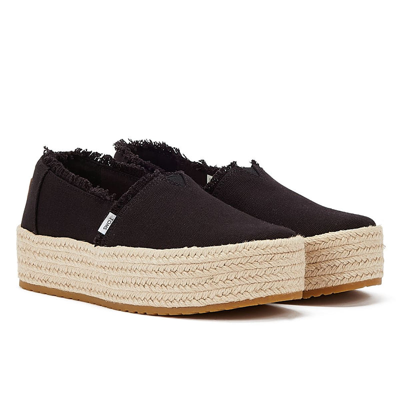 TOMS Canvas Valencia Femmes Black Espadrilles
