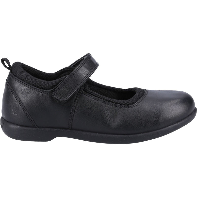 Hush Puppies Bianca SNR Chaussures Noires Pour Filles En Cuir