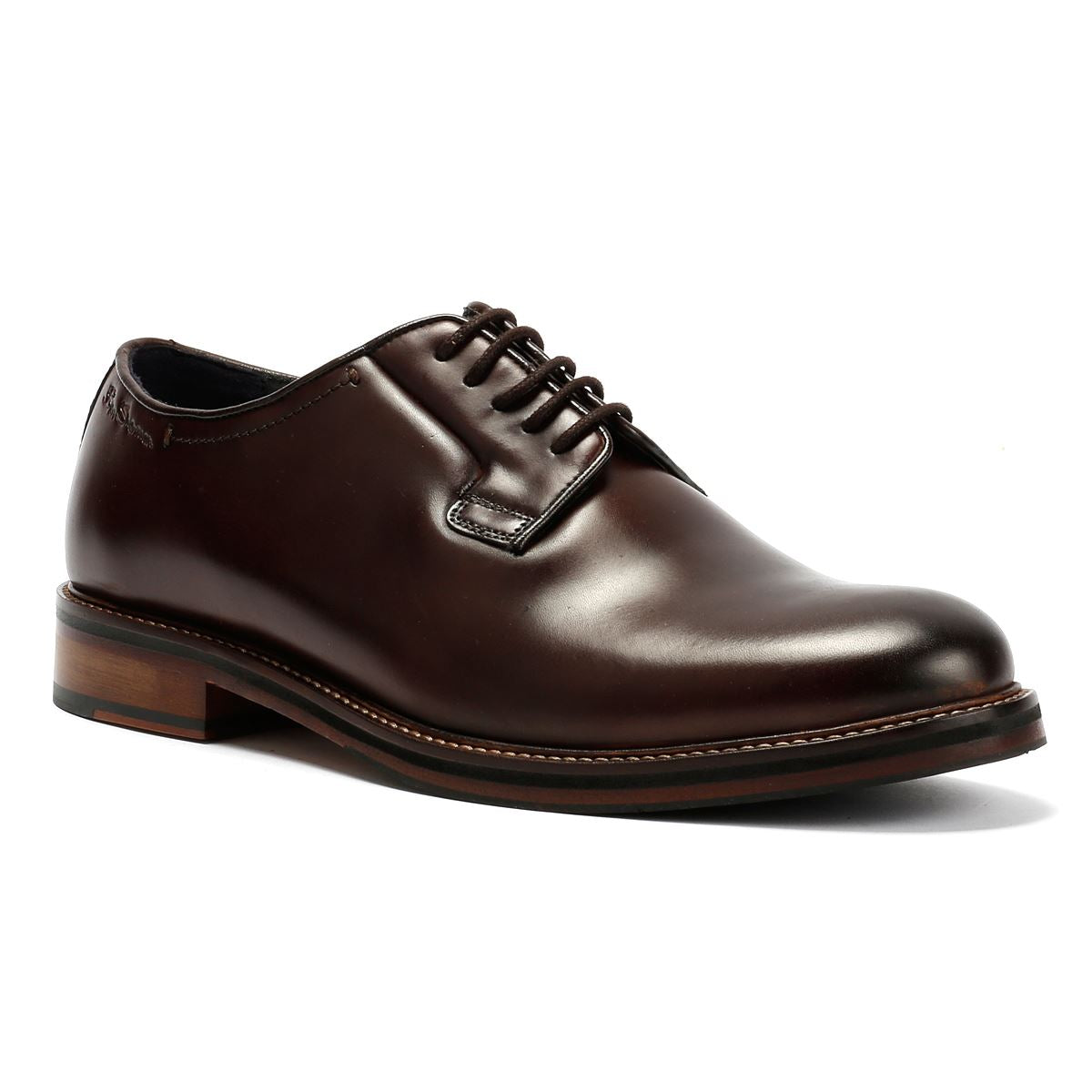 Ben Sherman Hoxton Chaussures En Cuir Pour Hommes Brunes À Lacets