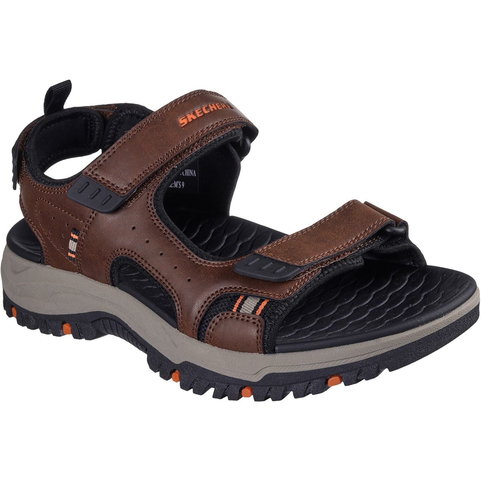 Skechers Prewitt Rigdon Sandales Synthétiques Pour Hommes Marron/Noir