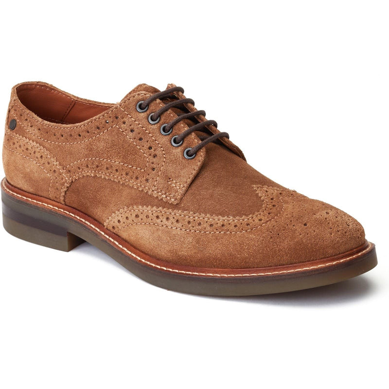 Base London Hatfield Chaussures Richelieu En Cuir Pour Hommes De Couleur Gingembre