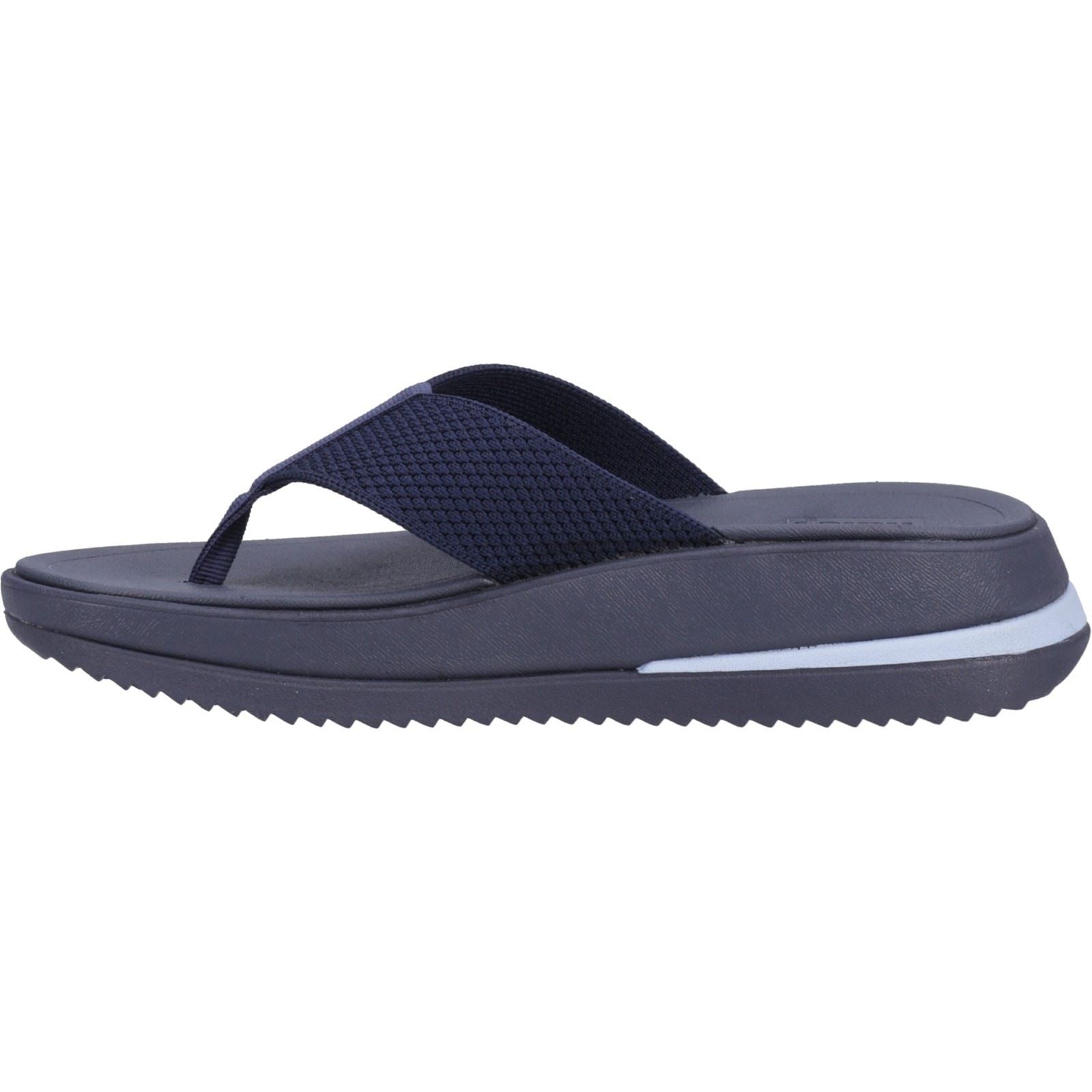 Fitflop Surff Two-tone Sandales Larges En Polyester Pour Femmes Couleur Bleu Marine Nuit
