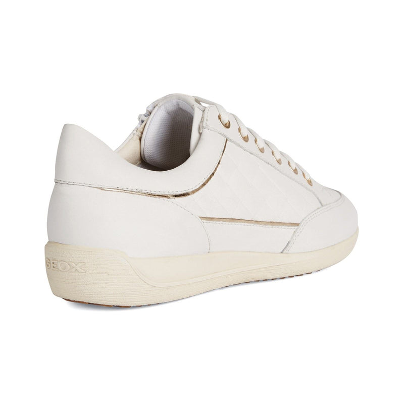 Geox D MYRIA Baskets Blanches Pour Femmes En Simili Cuir