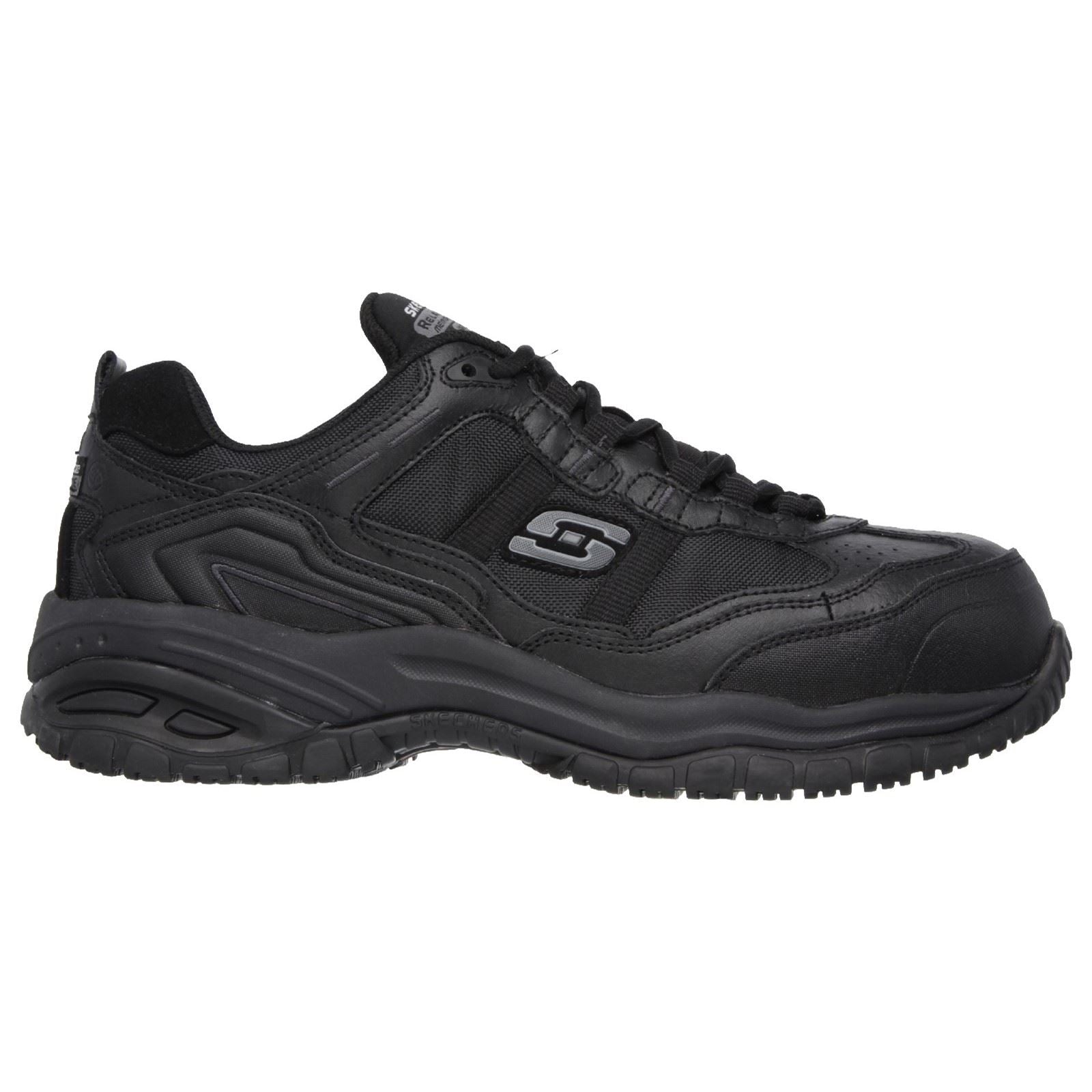 Skechers Workwear Soft Stride - Grinnell Basket De Sécurité Noires Pour Hommes Suede