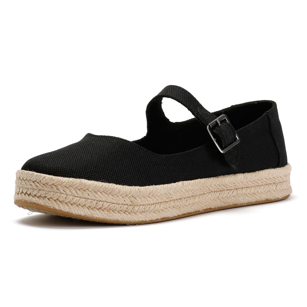 TOMS Carolina Mary Jane Espadrilles Noires En Textile Pour Femmes
