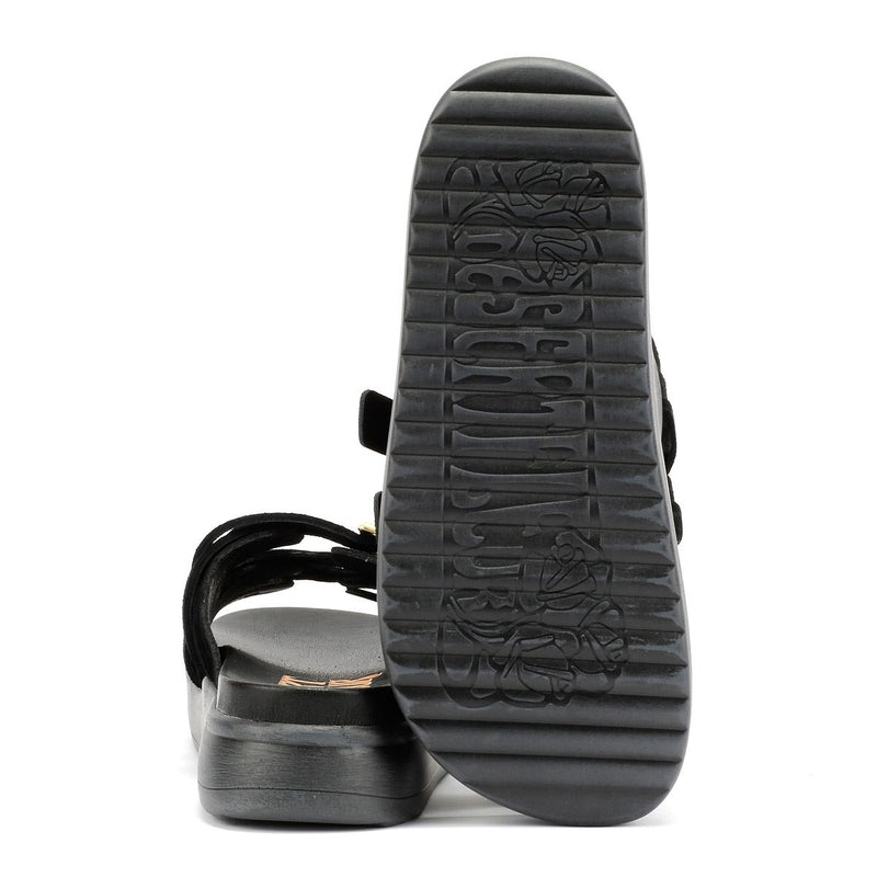 Desert Fleur Gypsum Sandales Noires Pour Femmes En Suède